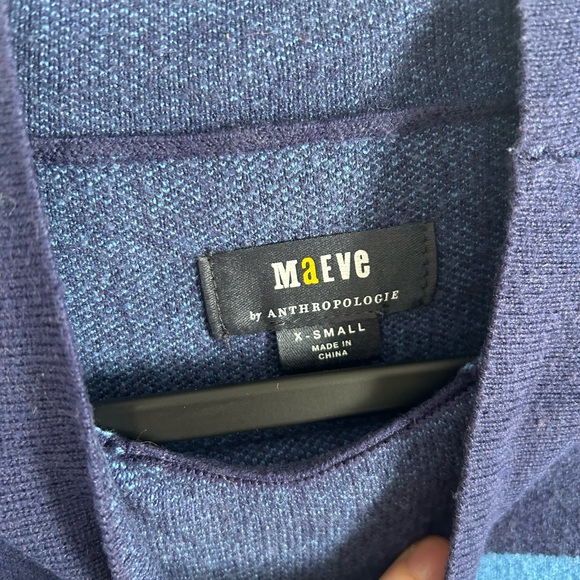 Anthropologie Navy Knit Sweater - Picture 2 of 3